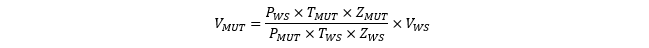 Usage of the condition of the gas law in equation 3